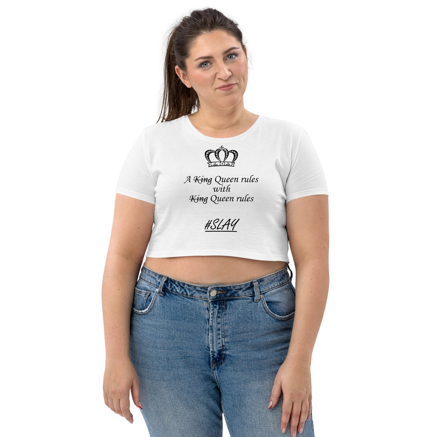 Queen-dom QueenRules Organic Crop Top