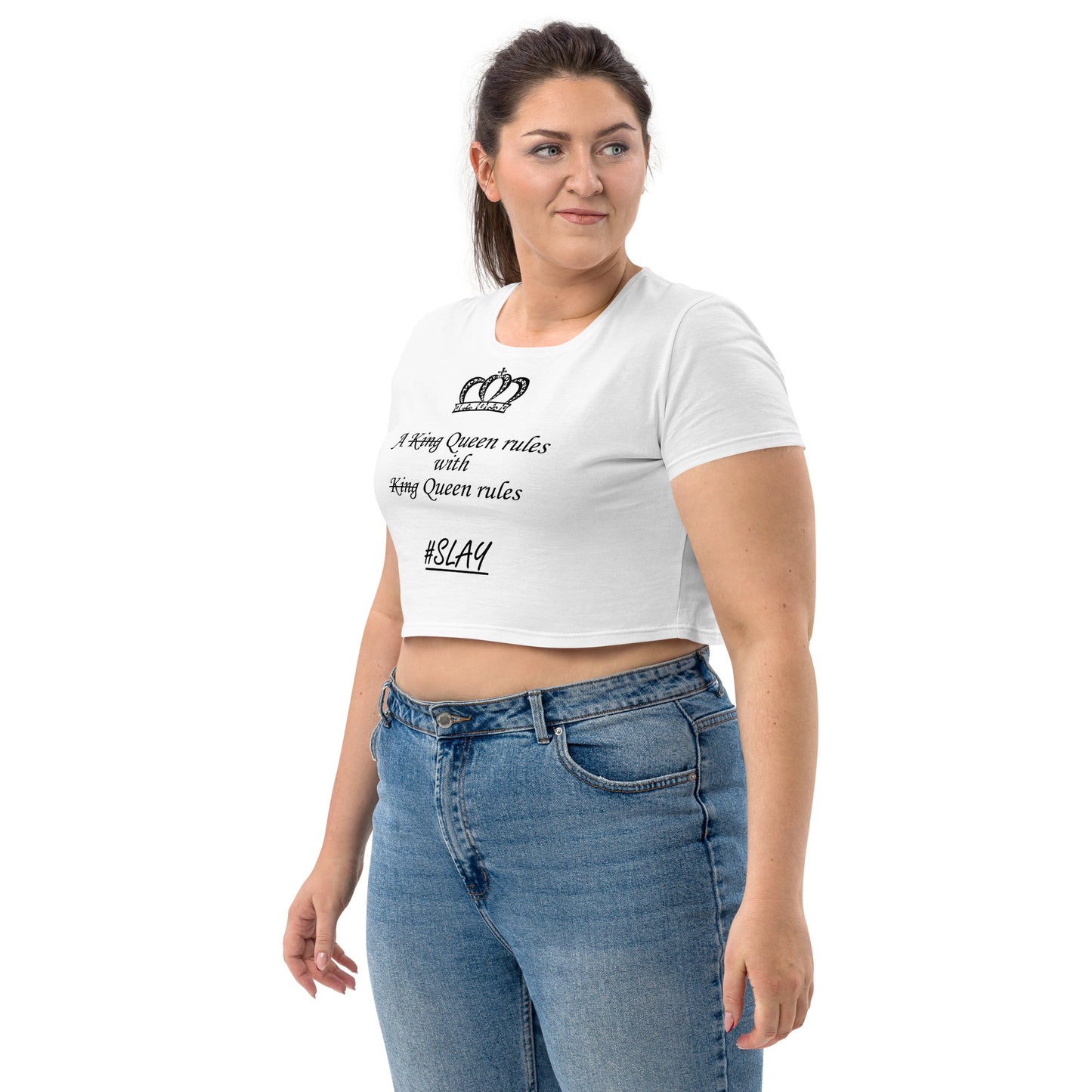 Queen-dom QueenRules Organic Crop Top